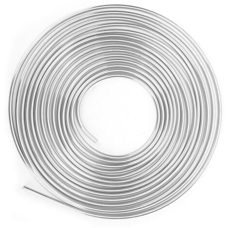 Jeffergarden Tuyau de frein de 25 pieds en cuivre nickelé, diamètre extérieur 3/16 po, enroulé en rouleau pour système de freinage hydraulique et d'alimentation (argenté) (1/5)