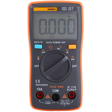 Jeffergarden Multimètre, ampèremètre de haute précision, avec fonction de test, fiabilité, mesure automatique pour les tests de température des diodes (1/5)