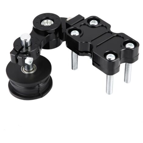 Jeffergarden Tendeur de chaîne de moto en aluminium, boulon de réglage automatique sur outil à rouleau, noir (1/5)