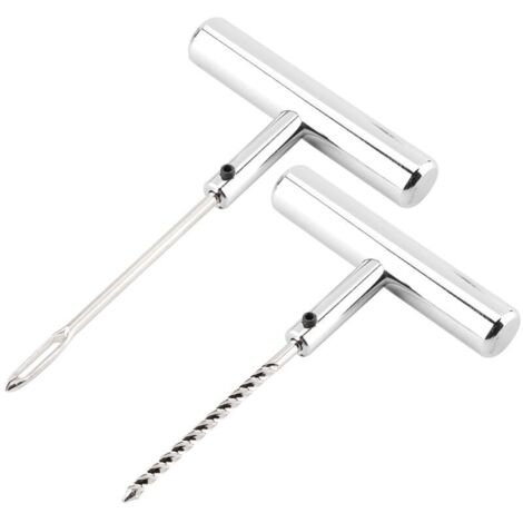 Jeffergarden Kit de réparation de pneus 2 pièces avec raccords en acier au chrome vanadium pour camions, voitures, VTT et motos (1/5)