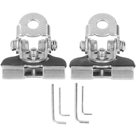 Jeffergarden Support de montage de barre lumineuse LED pour capot, 2 pièces, réglable, en acier inoxydable 304, pince de montage universelle pour lampe de travail (1/5)