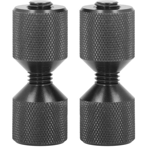 Jeffergarden Goupilles d'alignement de bride en aluminium anodisé, 2 pièces, 1 à 1/8 pouces, jeu de broches à double trou pour brides de 0,5 à 14 pouces, 150LB, noir (1/5)