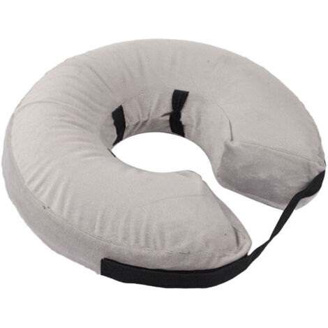 Jeffergarden Collier cervical gonflable pour chien - PVC doux gris XL (50-65cm) - Confort post-chirurgie, anti-grattage (1/5)