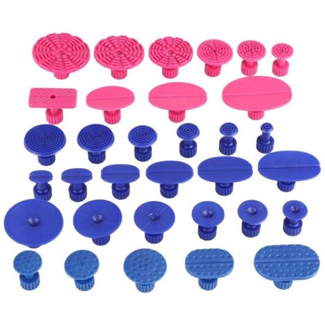 Jeffergarden Kit de languettes de retrait de colle multi-usages, 33 languettes de réparation de bosses en nylon, s'adapte automatiquement au marteau en T/marteau coulissant (1/5)