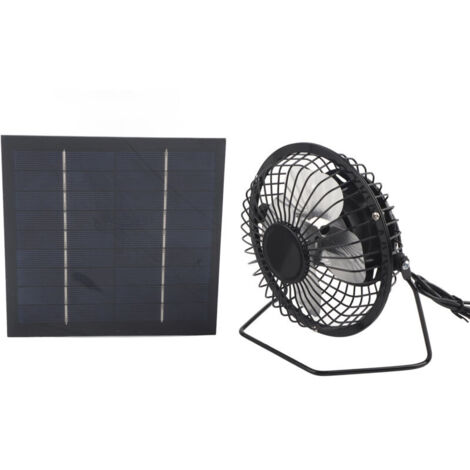 Jeffergarden Mini panneau solaire 5W avec ventilateur de refroidissement portable Ensemble photovoltaïque pour la serre (1/5)