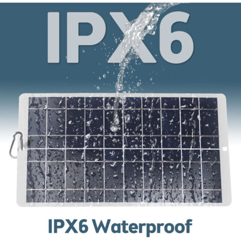 Panneau Solaire 8W Monocristallin - IPX6, Port USB-C, 5V, 19% Rendement, pour Smartphone et Caméra Extérieure (1/5)