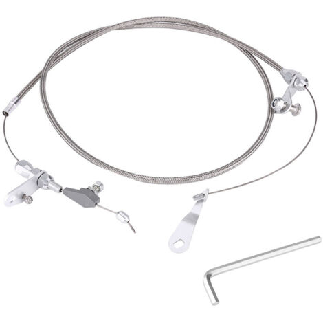 Jeffergarden Câble de kickdown, câble d'accélérateur longue durée en acier inoxydable argenté, remplacement pour Ford C6 (1/5)