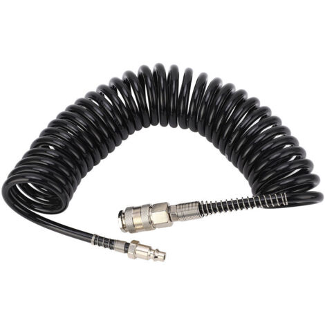 Jeffergarden Tuyau d'air enroulé résistant à la pression, Durable, Flexible et léger, pour voiture et moto, 6m/19,7 pieds (1/5)