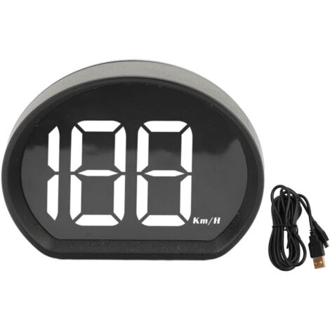 Jeffergarden Compteur de vitesse HUD pour voiture, câble USB universel, Plug and Play, grande police, LED, GPS numérique pour toutes les voitures X3, blanc, KM/H (1/5)