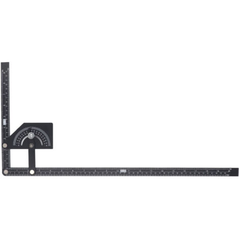 Jeffergarden Rapporteur d'angle universel 0-180 degrés en aluminium, outil de travail du bois (1/5)