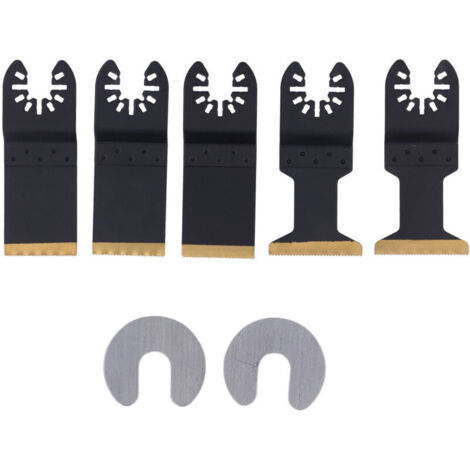 Jeffergarden Ensemble d'outils de scie oscillante professionnelle universelle à revêtement en titane, 5 pièces, pour la coupe du métal (1/5)