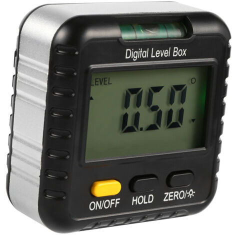 Jeffergarden Inclinomètre numérique 360 degrés multifonction avec écran LCD, outil de mesure d'angle pour la construction et la réparation automobile (1/5)