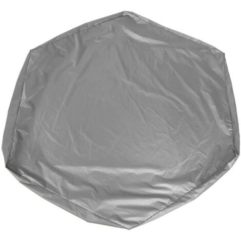 Jeffergarden Couvercle de bac à sable hexagonal, jouets de sable, piscine étanche avec cordon de serrage pour jardin extérieur gris (1/5)