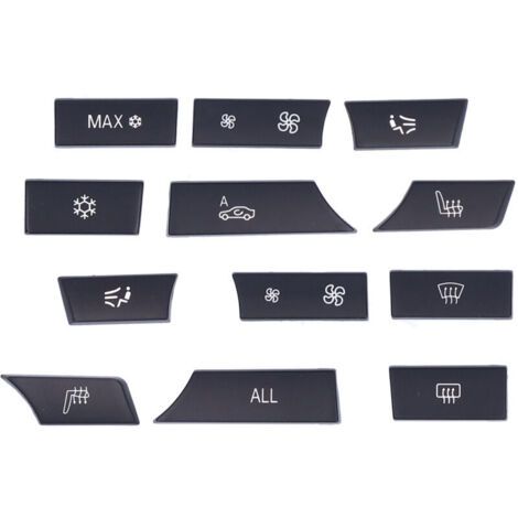 Jeffergarden Kit de réparation boutons climatisation – 12 capuchons de touches, référence 61319313923, remplacement pour BMW Série 5/6. Résout les boutons effacés. (1/5)