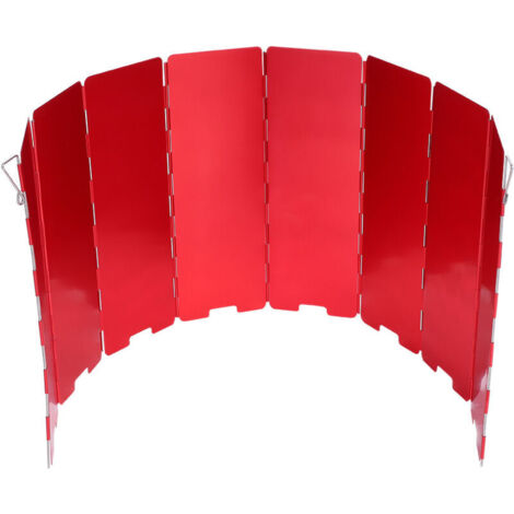 Jeffergarden Pare-vent pliable pour réchaud à gaz 8 plaques, accessoire de camping extérieur (rouge) (1/5)
