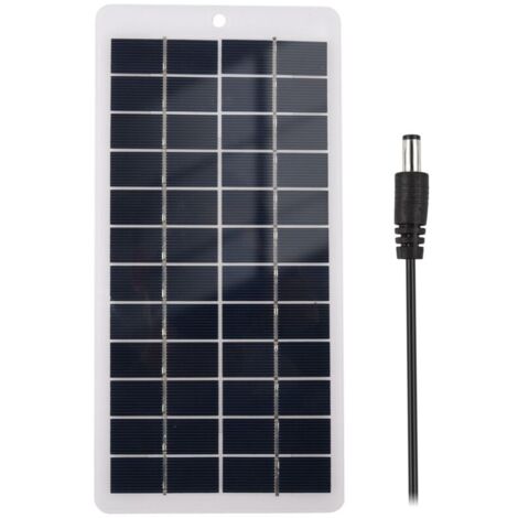 Jeffergarden Panneau solaire polycristallin portable mini haute efficacité 5W 12V avec port CC (1/5)