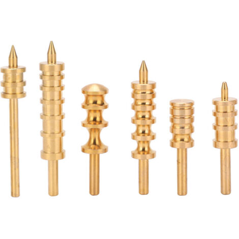 Jeffergarden Lot de 6 brunissoirs en cuir et laiton, outil de polissage électrique chauffant pour les bords (1/5)