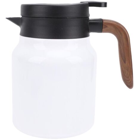 Jeffergarden Carafe isotherme 1000 ml en acier inoxydable 316 avec infuseur à thé intégré, idéale pour le lait, les jus de fruits, les boissons glacées et l'eau chaude (blanche). (1/5)