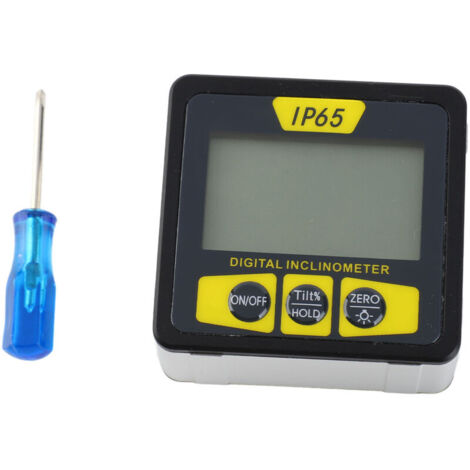 Jeffergarden Niveau à bulle numérique magnétique et inclinomètre, mini-inclinomètre polyvalent, écran LCD rétroéclairé, jauge d'angle, étanche IP65 (1/5)