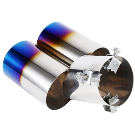 Jeffergarden Embout de pot d'échappement en acier inoxydable anticorrosion, robuste et facile à installer, élégant pour voitures et ateliers de réparation automobile. (1/5)