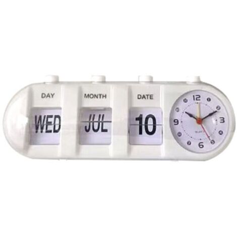 Jeffergarden Calendrier réveil forme innovante décoratif saut bureau pour la maison salon chambre bureau blanc (1/5)