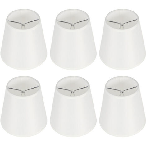 Jeffergarden Lustre domestique en tissu, 6 pièces, abat-jour, couverture de lampes, décoration pour ampoule E14 (1/5)
