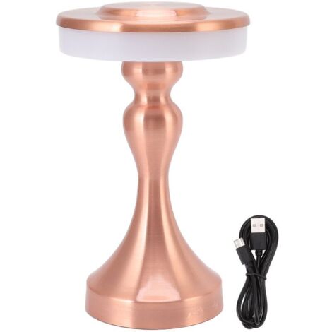 Jeffergarden Lampe de Table LED Portable tactile, 3 niveaux de température de couleur, Rechargeable, veilleuse pour enfants, pour salle à manger, chevet, Table en cuivre (1/5)