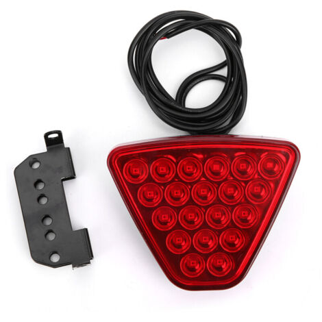 Jeffergarden Feu arrière de voiture 12 V, 20 LED, clignotant, feu de freinage et de recul, adapté aux motos, VTT, camions, SUV, rouge (1/5)