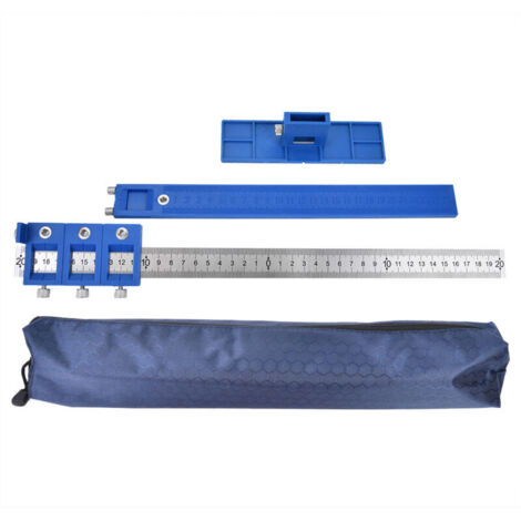Jeffergarden Gabarit de perçage réglable pour outils de positionnement de poinçon, quincaillerie pour armoire, accessoires d'installation (1/5)