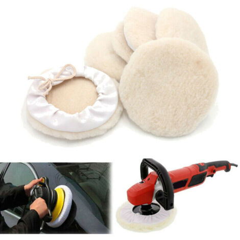 Jeffergarden Kit de 6 tampons de polissage de 7 pouces pour capot de voiture, polisseuse en laine, pour réparation de carrosserie et perceuse. (1/5)