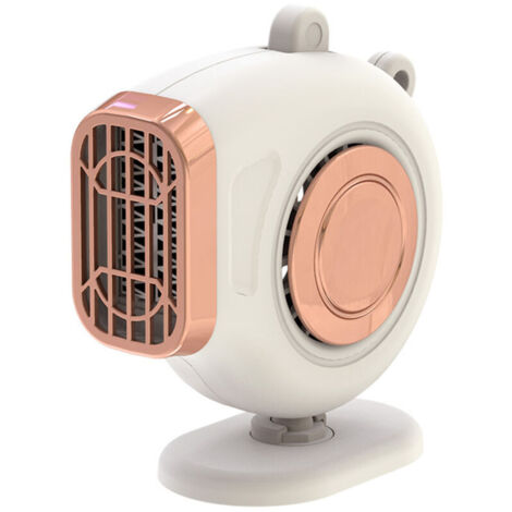 Jeffergarden Chauffage de voiture portable 200 W, dégivreur rotatif à 360 degrés, 24 V, blanc (1/5)