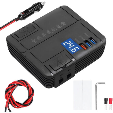 Jeffergarden Chargeur Allume-Cigare Intelligent QC3.0, Double Prise avec 3 Ports USB et Affichage Tension - Pour Camion, SUV 12-24V - Conception Compacte (1/5)