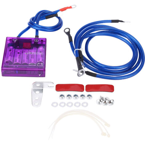 Jeffergarden Kit régulateur-stabilisateur de tension universel pour économies de carburant avec 3 câbles de terre violets (1/5)