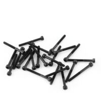 Jeffergarden Jeu de 24 vis à tête hexagonale creuse M3 noires (M330mm, partiellement filetées)