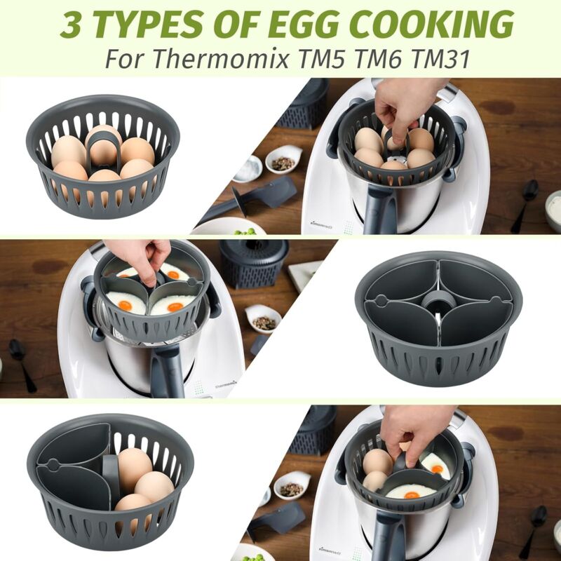 Cuiseur à œufs vapeur EGGS Thermomix jusqu'à 4 pièces - Œufs pochés Cuiseur à œufs vapeur EGGS Thermomix jusqu'à 4 pièces - Œufs pochés