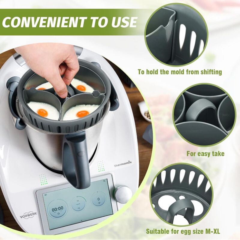 Pocheuse À Œufs 2 En 1 - Accessoire Thermomix Pour Tm5, Tm6 Et Tm3[u723 Pocheuse À Œufs 2 En 1 - Accessoire Thermomix Pour Tm5, Tm6 Et Tm3[u723
