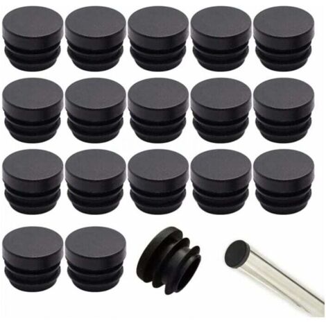 SNQ – Bouchons de chaise en plastique PE 16mm – Lot de 32 pièces – Protection des sols – Réduction du bruit – Pour tubes de 16mm