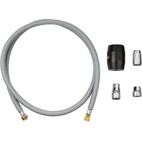 Coocheer – Robinet de cuisine flexible avec douchette extractible – Longueur 1425 mm – Compatible robinets Grohe – Tressé en nylon (1/2)