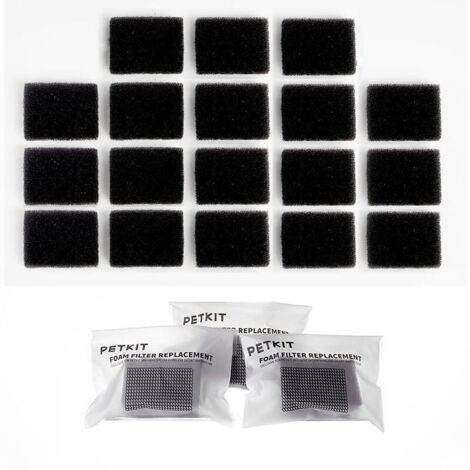 Paquet de 18 filtres en mousse de remplacement compatibles PETKITEversweet 3 Pro/Solo 2/Solo SE pour pompes sans fil, fontaines d'eau pour animaux de compagnie (1/4)