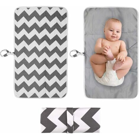 Matelas à Langer 60X35 cm, Impermeable Portable Tapis a Langer Bebe pour Maison Extérieur Voyage, Pliable Tapis a Langer de Voyage pour les Bébé, les Personnes âgées, les Menstruations Féminines (1/5)