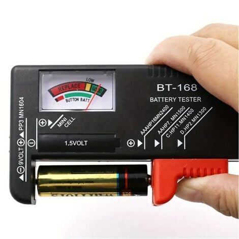Piles AA/AAA/C/D/9 V/1.5 V, pile bouton universelle, code couleur, indicateur, testeur de tension, vérificateur (1/5)