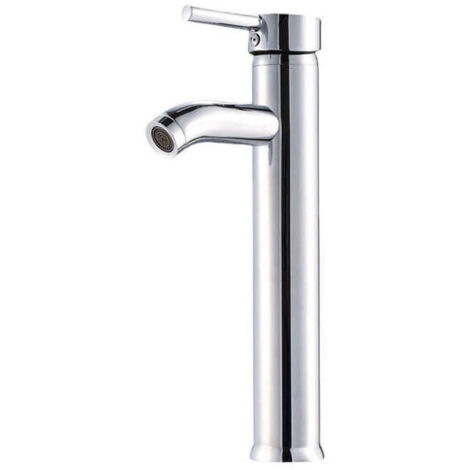 Robinet avec Haut Robinet pour Lavabo ou Vasque de Salle Bain, Chaude et Froide Réglable de Mitigeur Lavabo,Chromé (1/5)