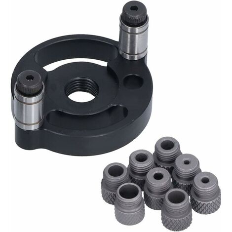 Localisateur de Perforateur pour le Travail du Bois, Bagues de Forage à 8 Trous 3/4/5/6/7/8/9/10 Mm, Positionneur de Forage de Menuiserie à Cheville Ronde en Alliage D'aluminium Vertical (1/5)