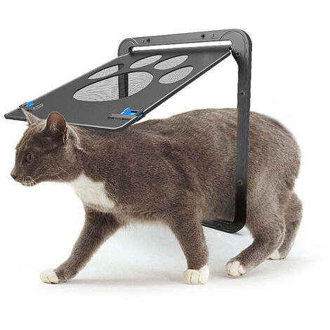 Chatiere pour Moustiquaire Facile à Installer La Liberté de Chat Verrouillable Moustiquaire de Porte pour Petit/Moyen Chat/Chien (1/5)