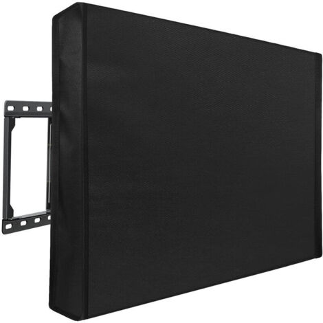 (30-32", 86x58x13cm) Housse de protection pour écran plat UV étanche pour téléviseur de 22" à 75" Housse de meuble anti-poussière pour intérieur, convient à la plupart des supports et supports Noir (1/5)
