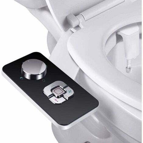 Pulvérisateur bidet non électrique avec double bus rétractables autonettoyantes - Nettoyage avant et arrière - Bouton poussoir réglable pour (1/5)