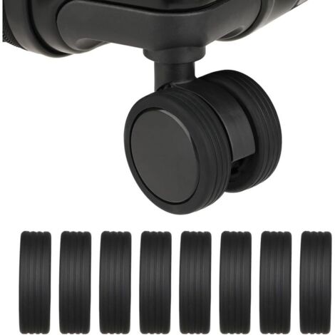 (Noir）Housses de Roues de Valise à Bagages, 8PCS Housses de Roue de Bagages en Silicone, Protection Roue Valise, Réduisent le Bruit Housses de Roue de Valise pour la Plupart des Bagages