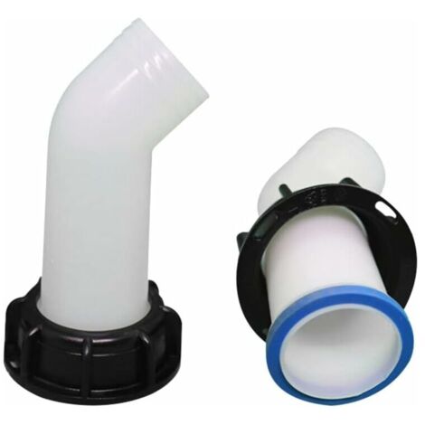 Bec de Vidange avec éCrou, Buse de RéServoir Deau Valve 1000l IBC Rallonge de Cuve, Extension Deau de Pluie Buse d'Extension Buse de Tuyau Adaptateur Universel pour Raccord Robinet Cuve IBC
