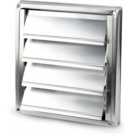 Grille de Ventilation, 125mm,Ventilation Ventilation en Acier Inoxydable Mur Ventilation Carré Sèche-Linge Extracteur Ventilateur Sortie,Envoyer des vis (1/5)