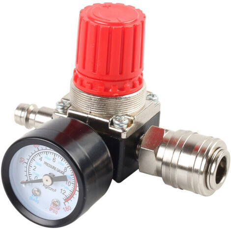Régulateur de pression d'air valve pneumatique 1/4, détendeur pneumatique valve, vanne de régulation de pression pour compresseur d'air (1/5)